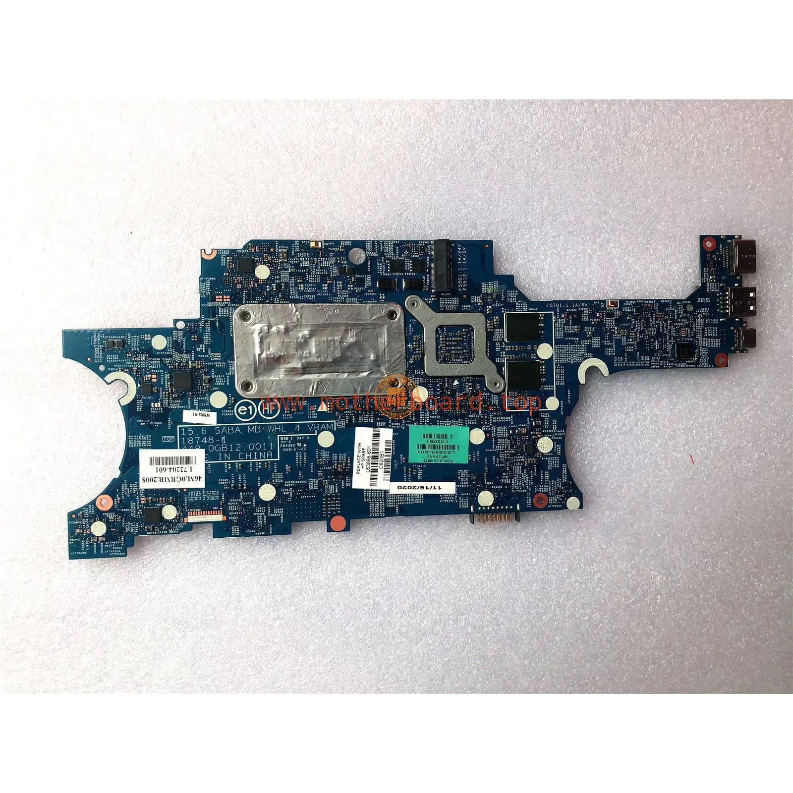 For HP ENVY X360 15-DR i7-10510U MX250 2GB Motherboard 18748-1 L63888-601 2