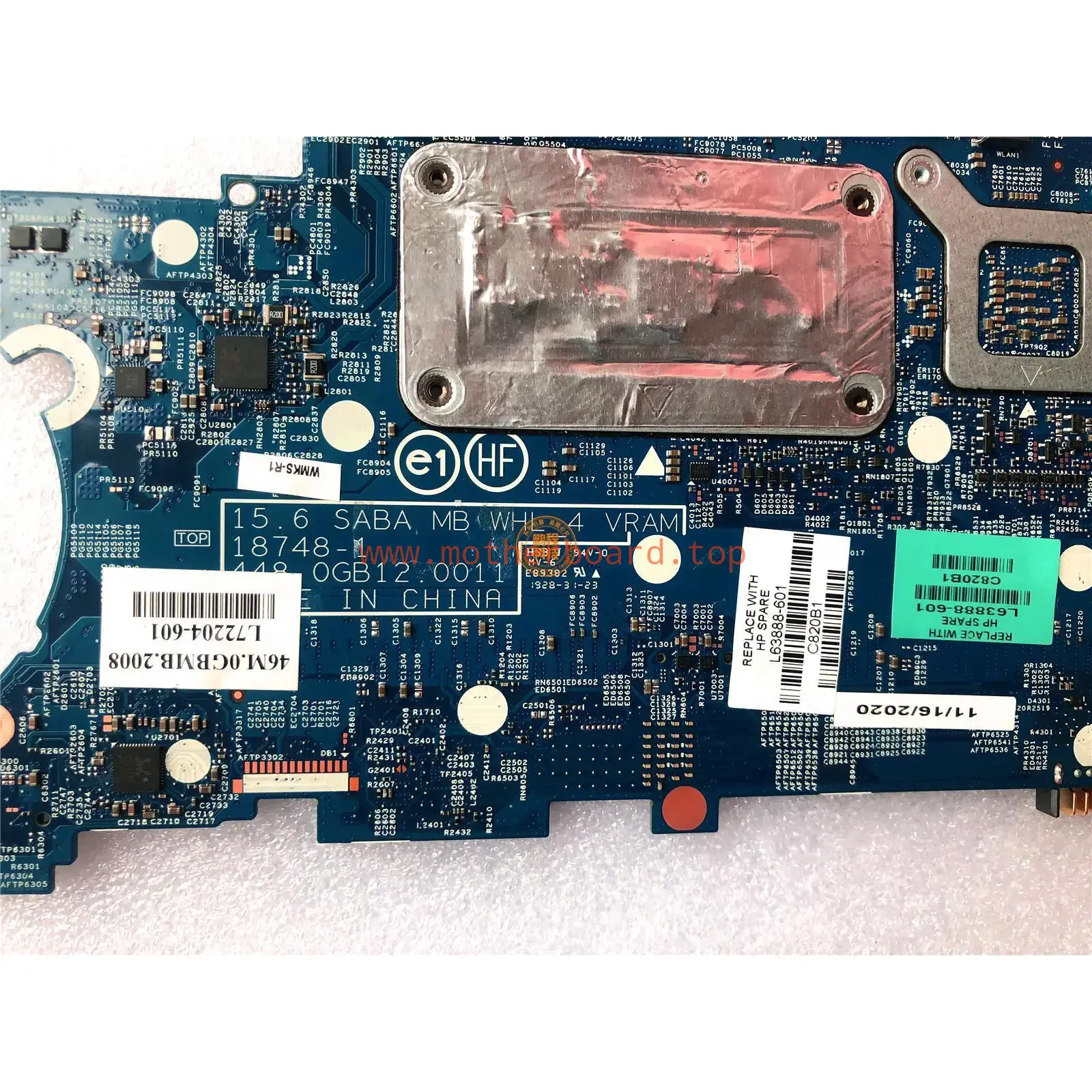 For HP ENVY X360 15-DR i7-10510U MX250 2GB Motherboard 18748-1 L63888-601 4