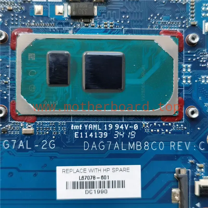For HP 14-CE TPN-Q207 I5-1035G1 MX250 2G Motherboard DAG7ALMB8C0 L67078-601 4