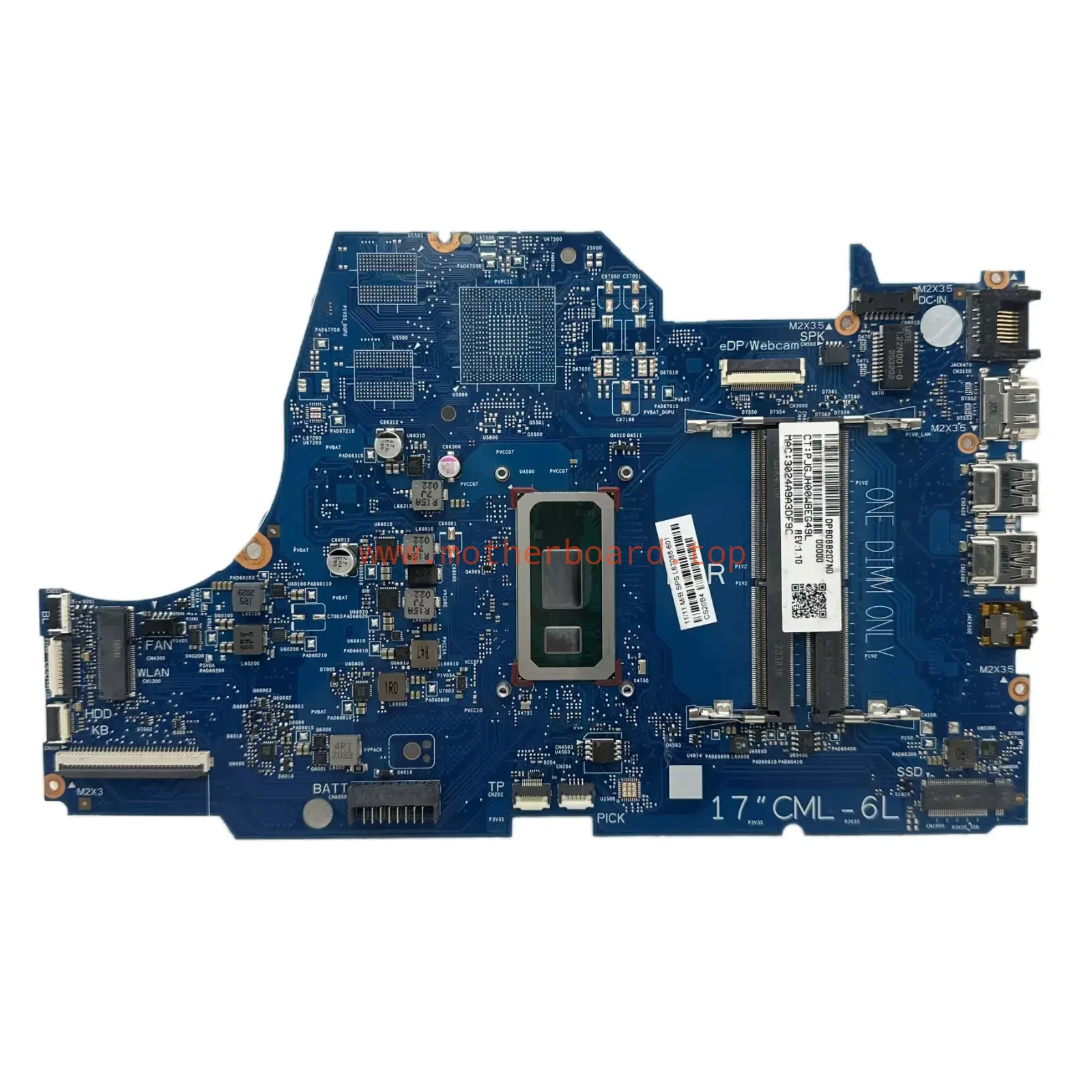 L67088-601 For HP 17-BY 17T-BY Motherboard With Core i5-10210U CPU DDR4