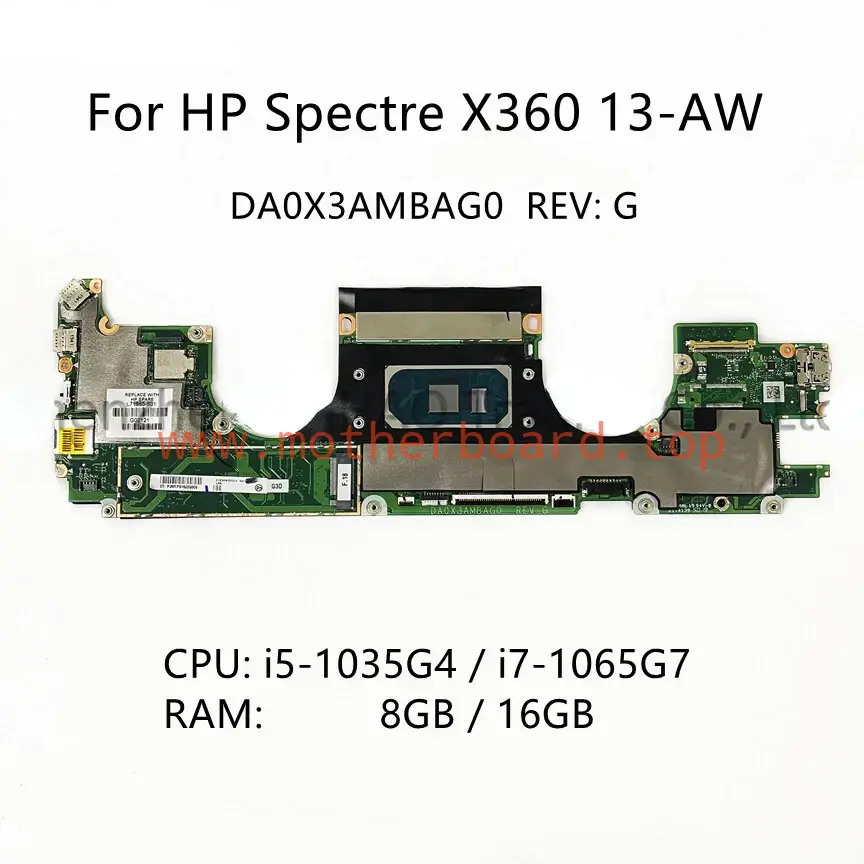 For HP Spectre X360 13-AW Motherboard i5-1035G4 i7-1065G7 8GB/16GB L71985-601