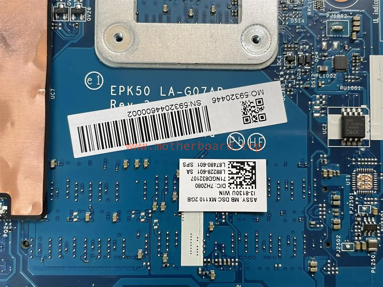 HP 255 G7 Motherboard L87480-601 001 Intel Core i3-8130U DSC MX110 2GB NEW 4