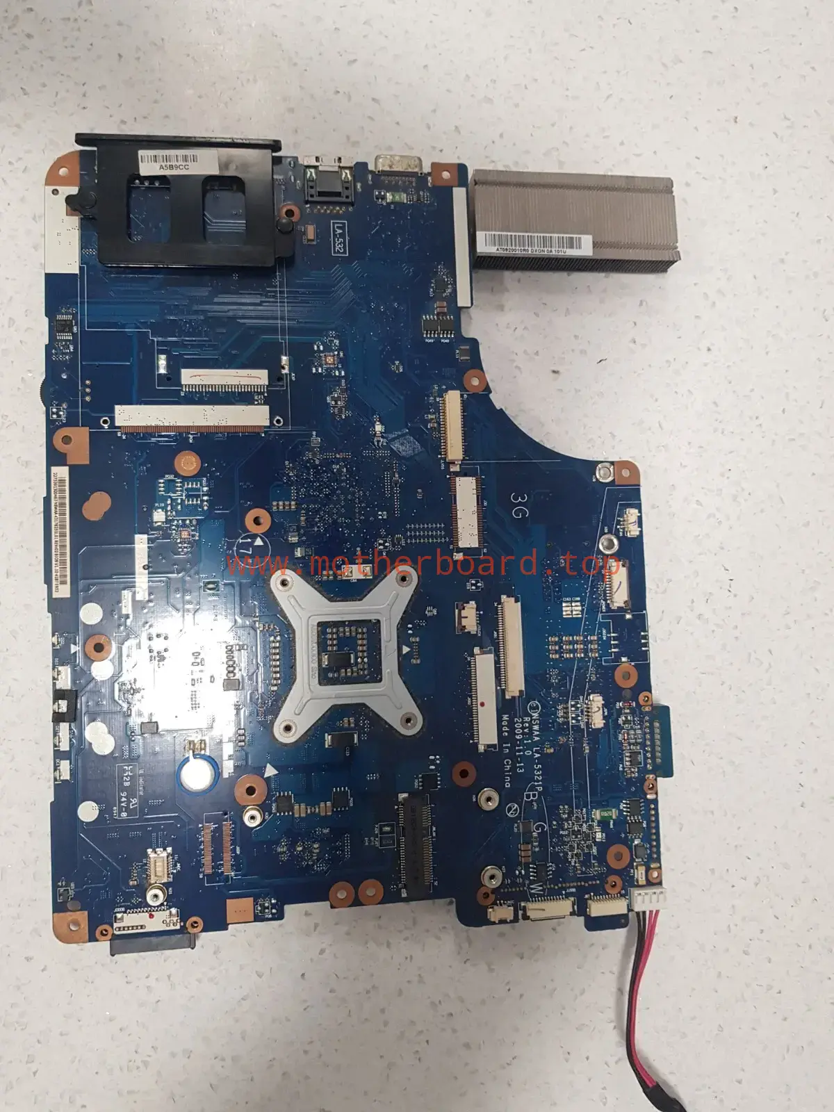 Toshiba Satellite L500-1XD Motherboard LA-5321P with CPU, heatsink and DC jack 3