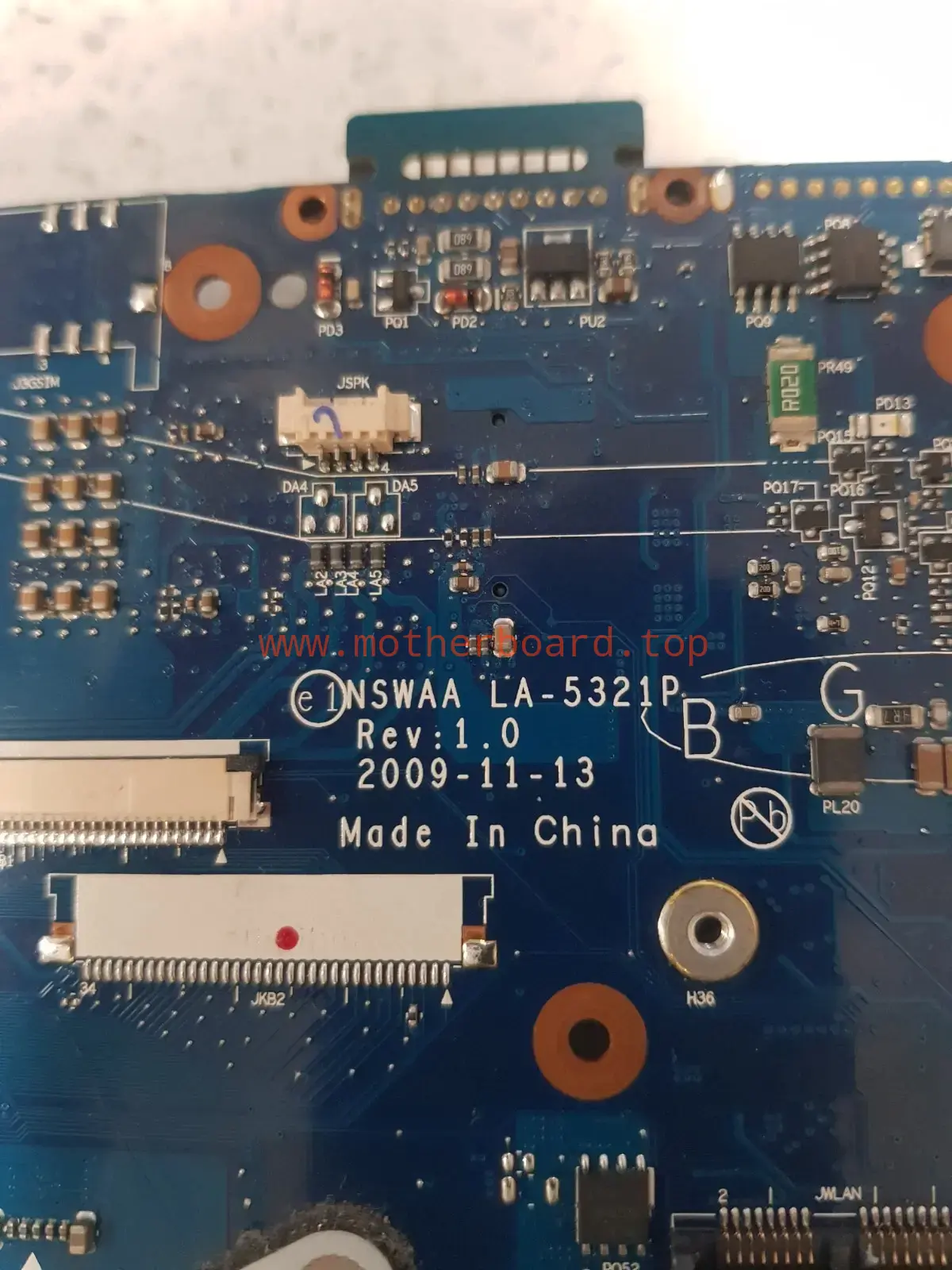 Toshiba Satellite L500-1XD Motherboard LA-5321P with CPU, heatsink and DC jack 4