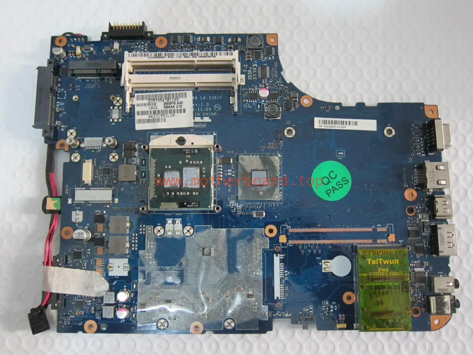 Laptop Motherboard For Toshiba Satellite A500 K000093550 LA-5361P HM55 DDR3