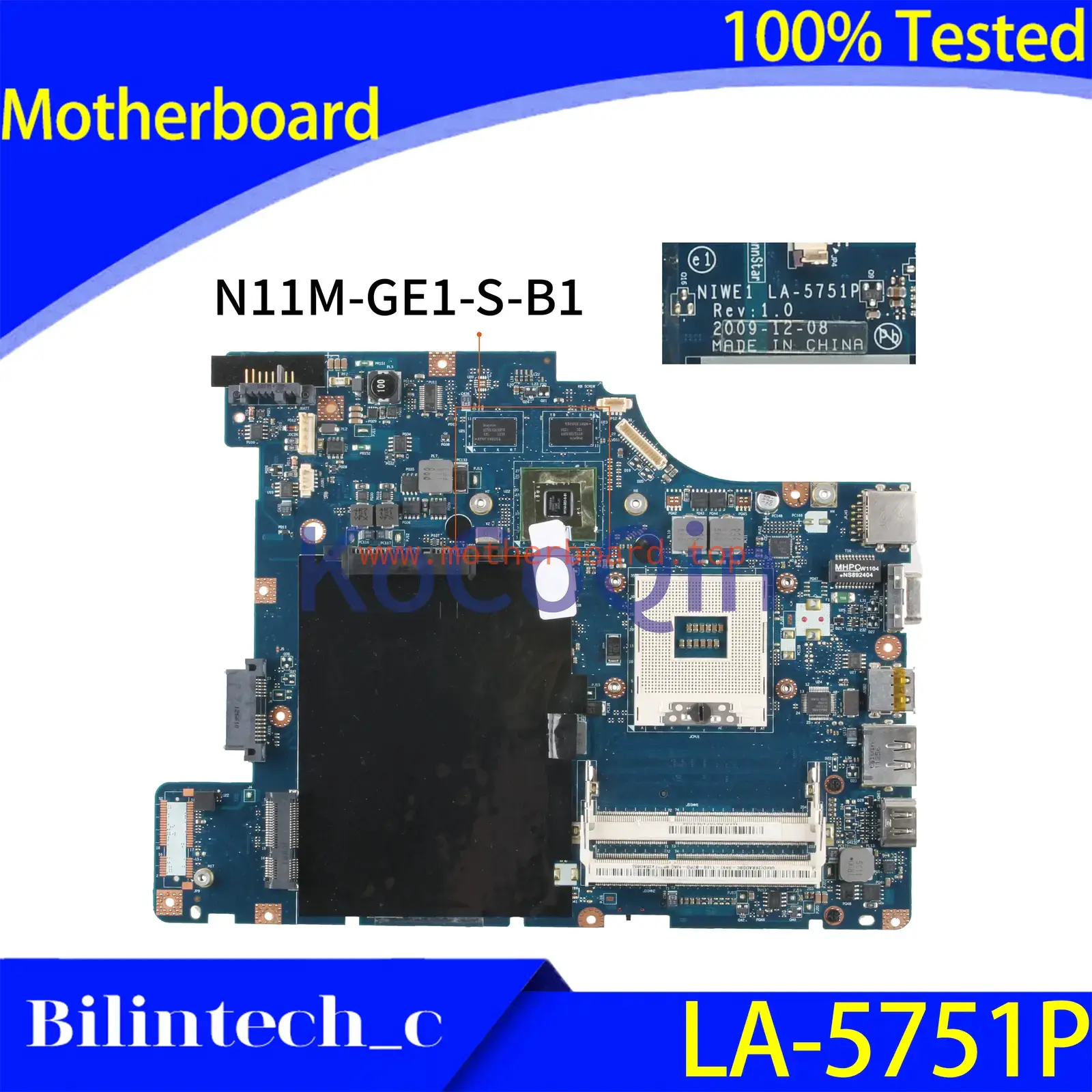FOR Lenovo G460 Z460 Notebook Motherboard LA-5751P HM55 N11M-GE1-S-B1