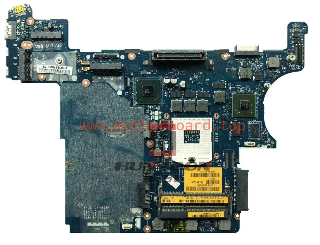 For Dell Latitude E6420 LA-6592P QM67 DDR3 CN-0C6JW1 C6JW1 Laptop Motherboard