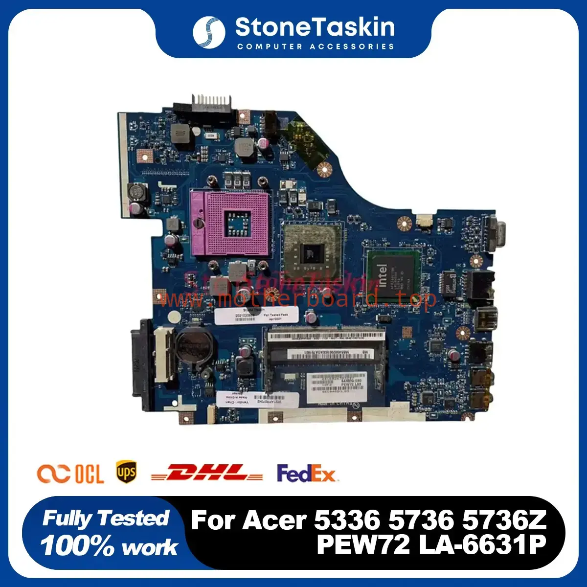 PEW72 LA-6631P For Acer 5336 5736 5736Z Series MBR4G02001 Mainboard GL40 DDR3