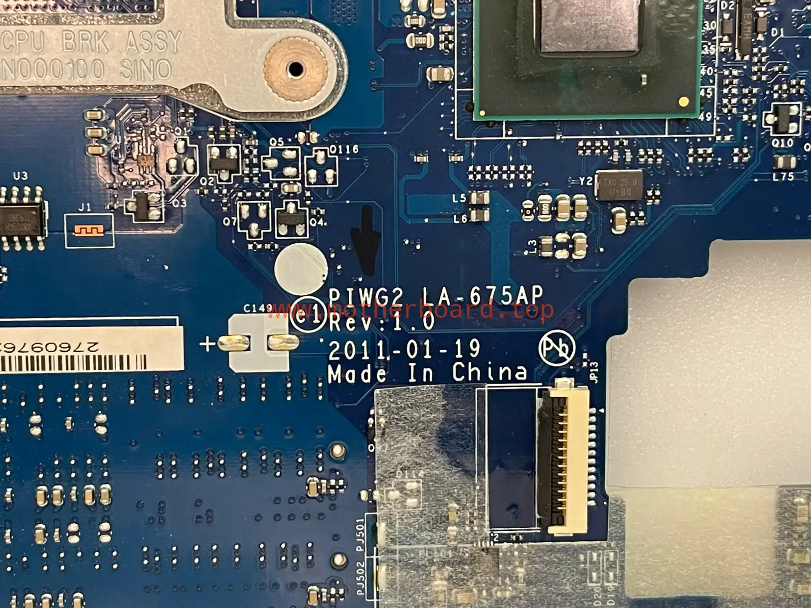 Lenovo G570 NOTEBOOK PIWG2 LA-6753P Motherboard HM65 PGA989 DDR3 HD6370 512M 3