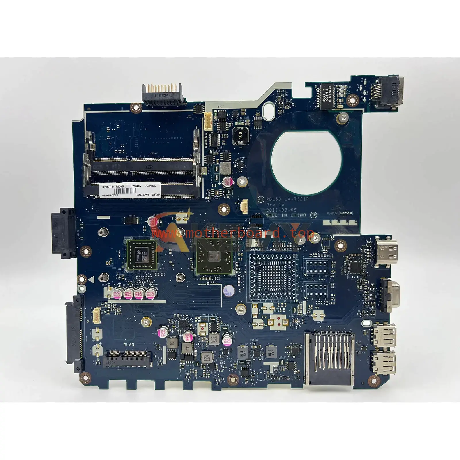 LA-7321P Laptop Motherboard For ASUS K43B K43U X43B X43U Mainboard With CPU 3