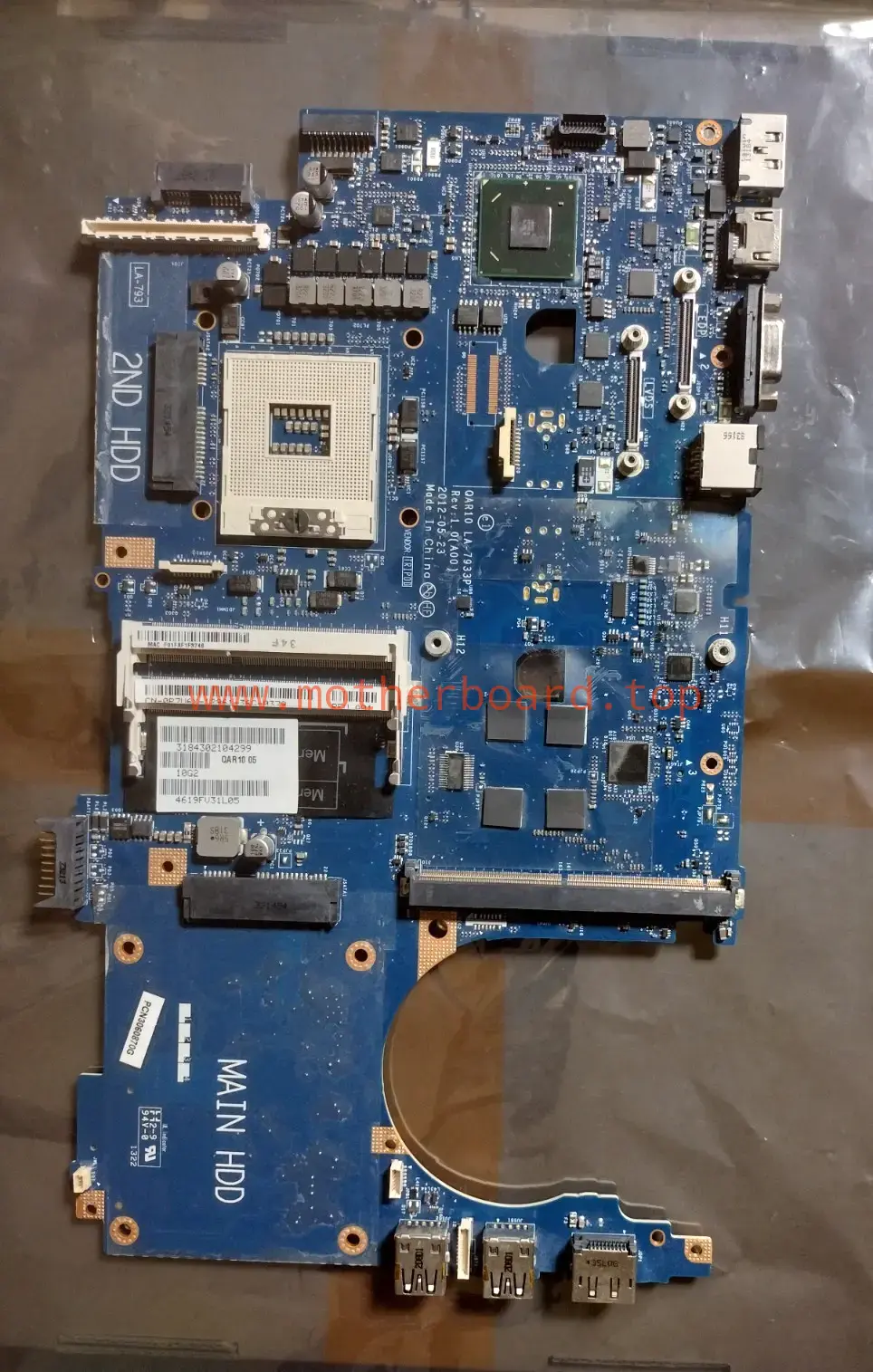 For Dell Laptop Precision M6700 QAR10 LA-7933P SLJ8A intel Motherboard CN-0P7V6Y