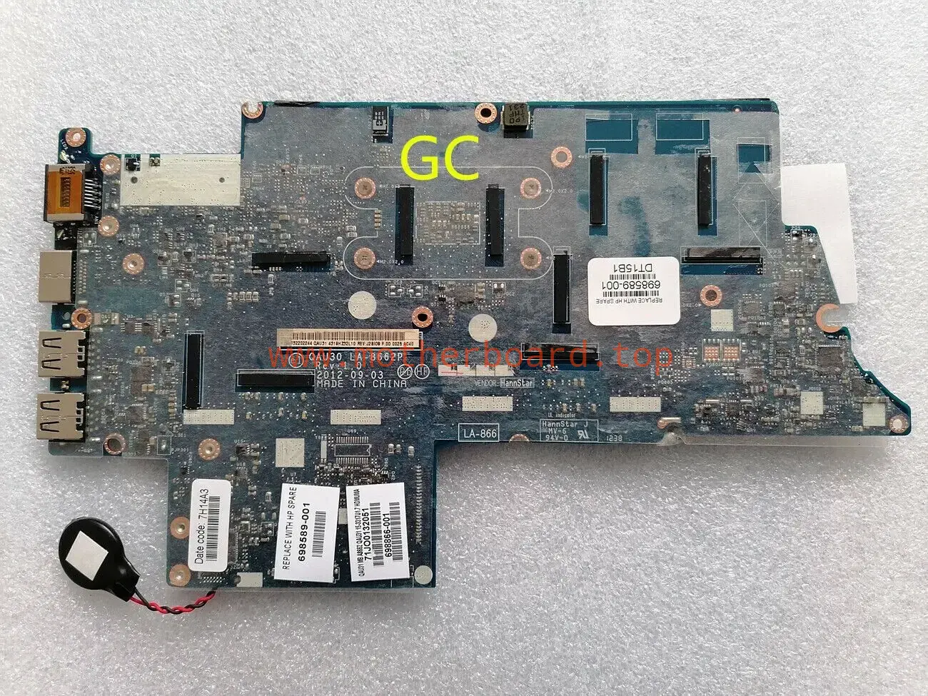 For HP ENVY4 ENVY6 LA-8662P w/ I5-3317U 698589-501/601/001 Laptop Motherboard 2