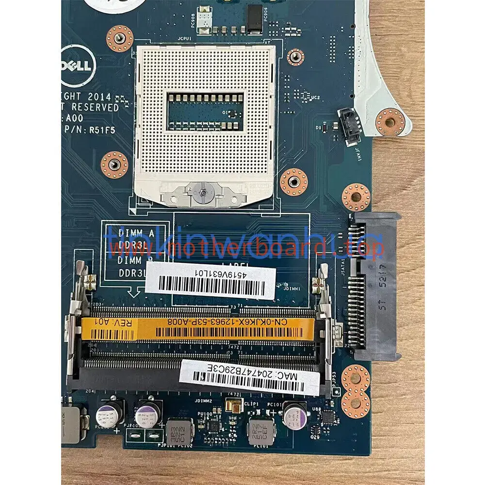 For Dell Latitude E6540 2950M CPU LA-9414P 0KJK6X KJK6X Motherboard 3