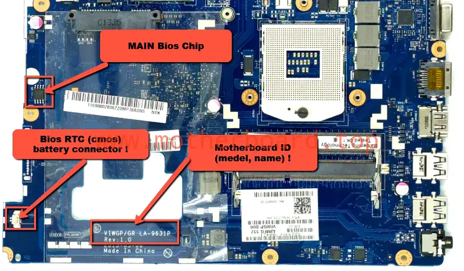 Bios For Lenovo G400 G500, New Chip for MB: VIWGP / GR LA-9631P 2