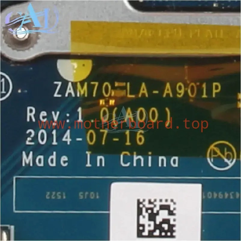 LA-A901P For DELL Latitude E5450 Laptop Motherboard 00J6V1 07YWD9 3755U I3-5010U 3