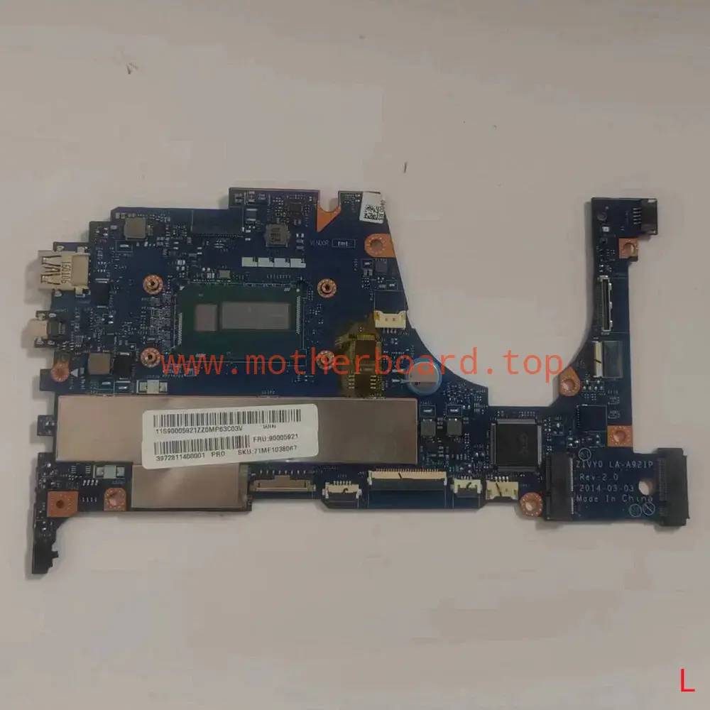 FOR Lenovo YOGA 2 13 Laptop Motherboard SR16Q I3-4010U LA-A921P 4519QY3819