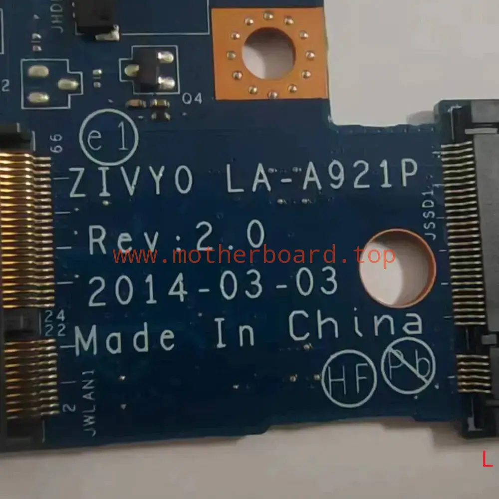 FOR Lenovo YOGA 2 13 Laptop Motherboard SR16Q I3-4010U LA-A921P 4519QY3819 2