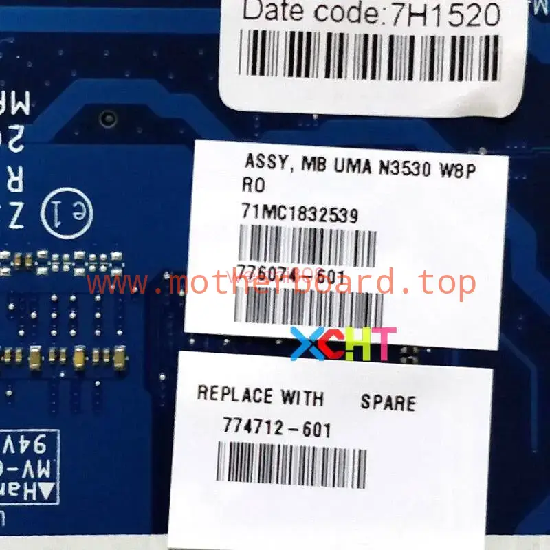 For HP 250 NoteBook N3530 CPU Laptop Motherboard 774712-501 774712-001 LA-A994P 3