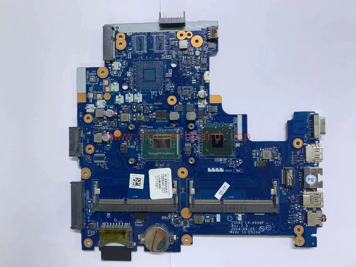For HP 14-R 240 G3 laptop motherboard 766645-001 LA-A998P I3 CPU 100% TEST OK