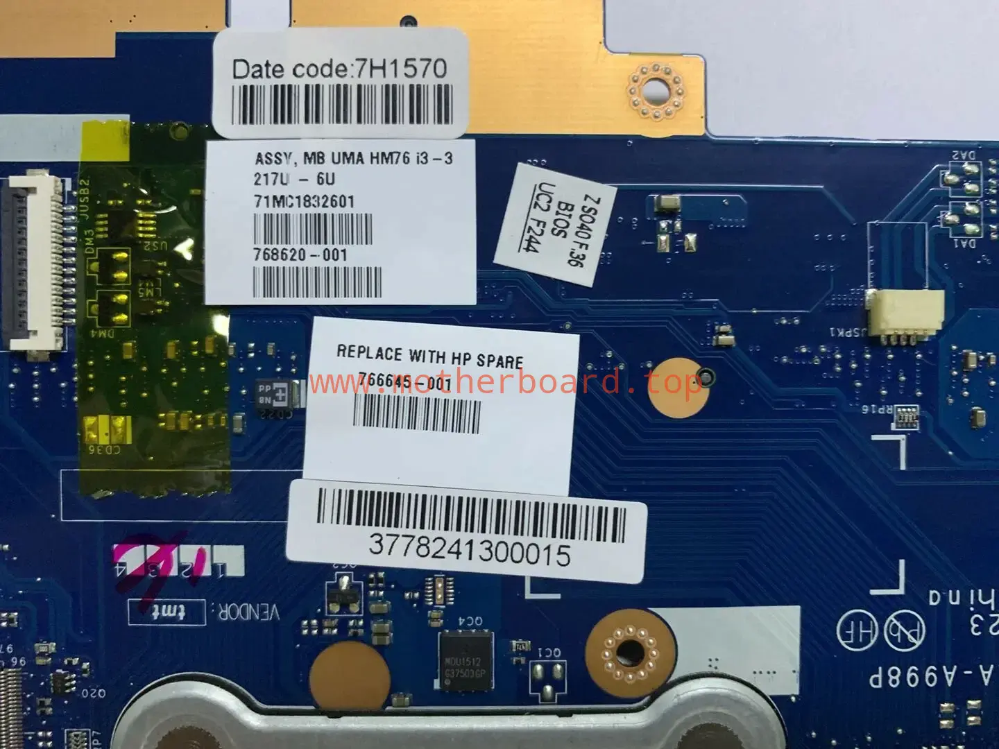 For HP 14-R 240 G3 laptop motherboard 766645-001 LA-A998P I3 CPU 100% TEST OK 2