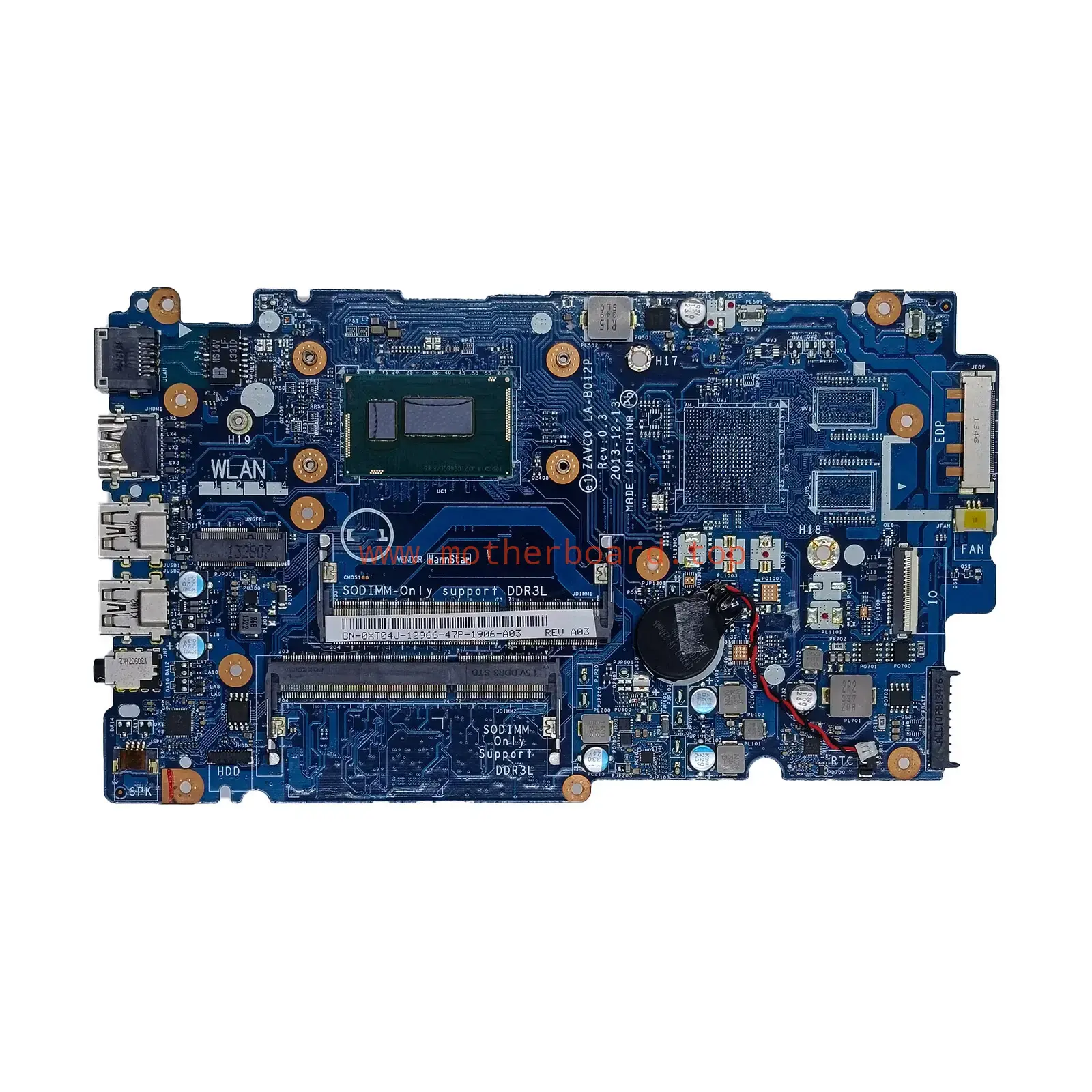 0XT04J XT04J For Dell Inspiron 5447 Motherboard ZAVC0 LA-B012P CPU i3-4030U 2