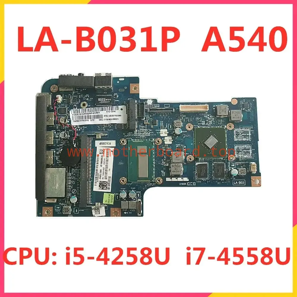 LA-B031P For Lenovo A540 All-in-One motherboard With CPU i5-4258U i7-4558U