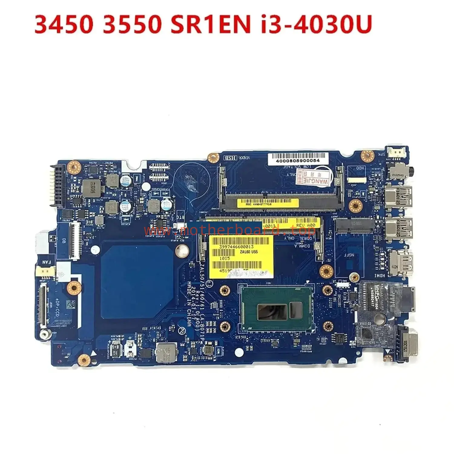 For Dell Latitude 14 3450 15 3550 L3450 Motherboard 3205U CPU CN-0G3WP7 LA-B071P