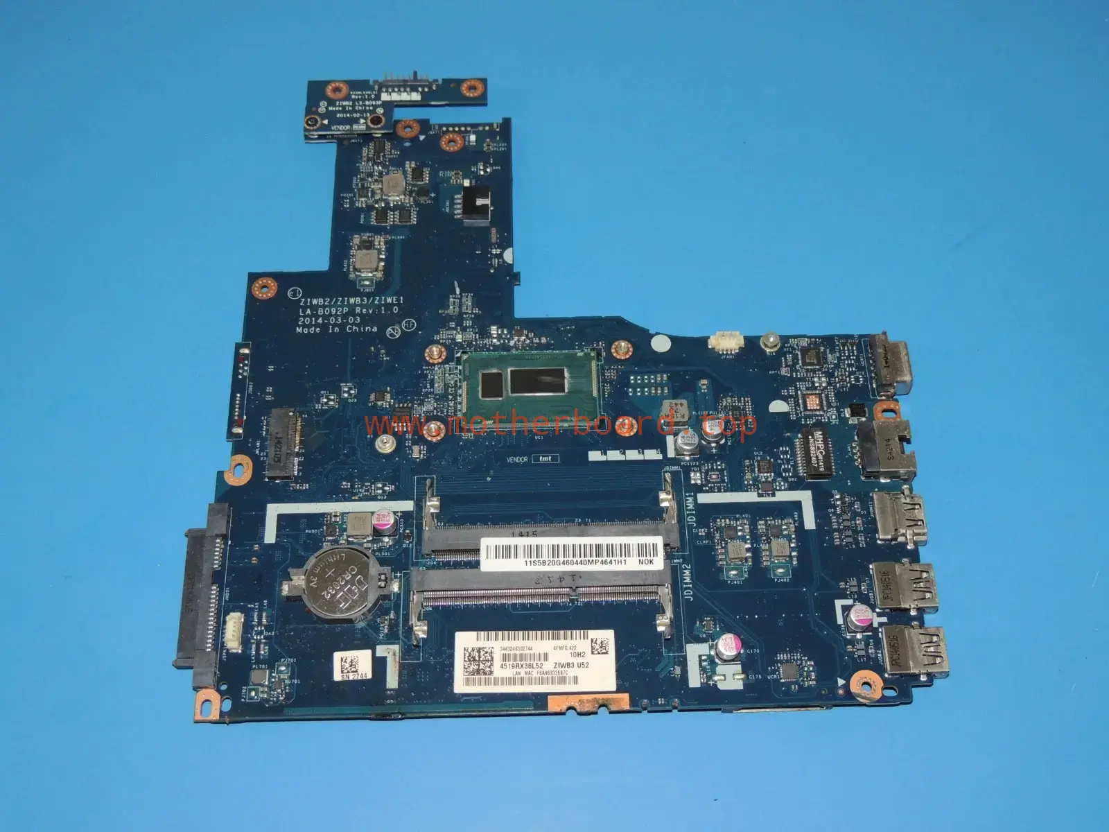 LA-B092P For Lenovo IdeaPad B50-70 B50-80 Motherboard i3-4030U CPU DDR3 4