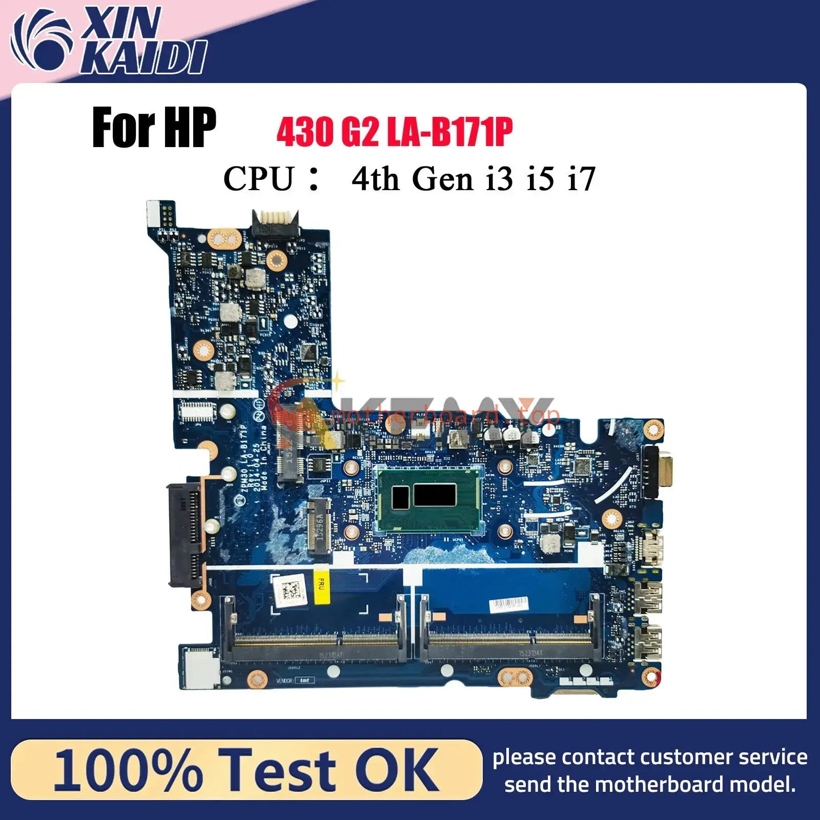 774515-001 798060-601 For HP ProBook 430 G2 Laptop Motherboard LA-B171P i3 i5 i7