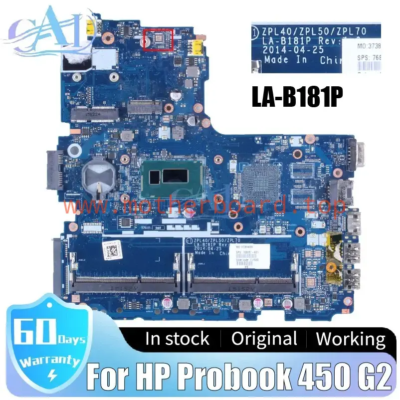 LA-B181P For HP Probook 450 G2 440 G2 Laptop Motherboard 3205U 2957U 3558U