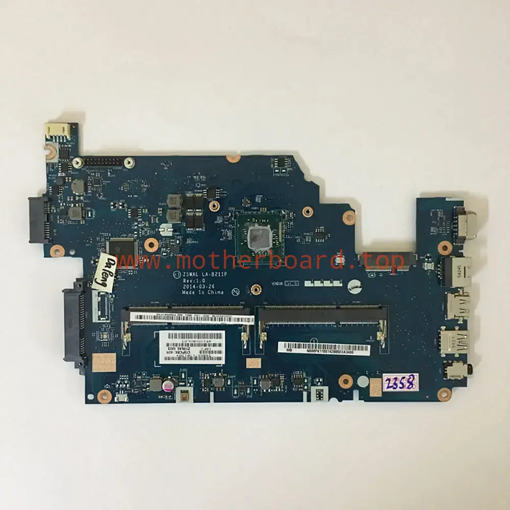 Motherboard For Acer Aspire E5-511 Z5WAL LA-B211P With N2830 N3530 CPU DDR3