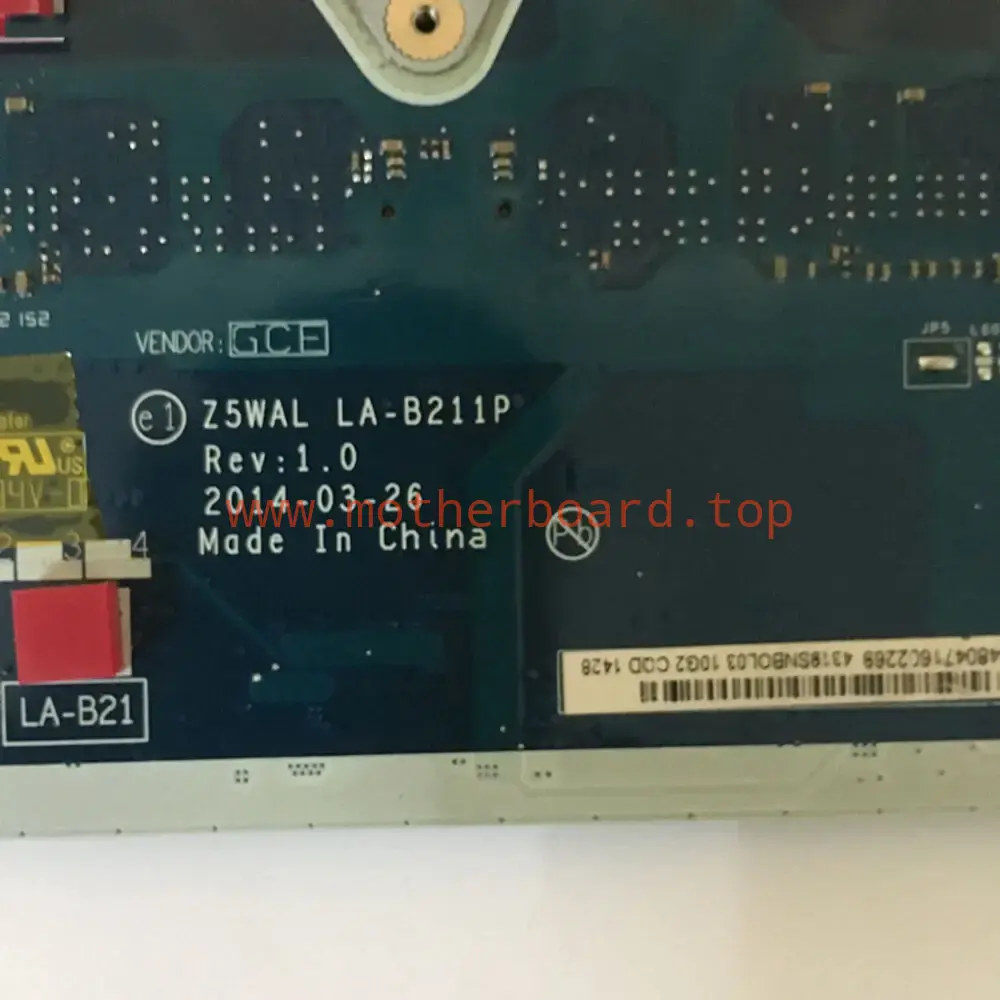 Motherboard For Acer Aspire E5-511 Z5WAL LA-B211P With N2830 N3530 CPU DDR3 4