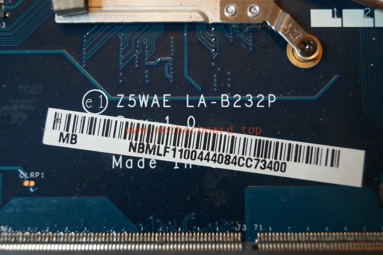 Motherboard LA-B232P NBMLF1100 FOR 15.6" Acer E5-521 Laptop A6 1.8GHz + EXTRAS 3