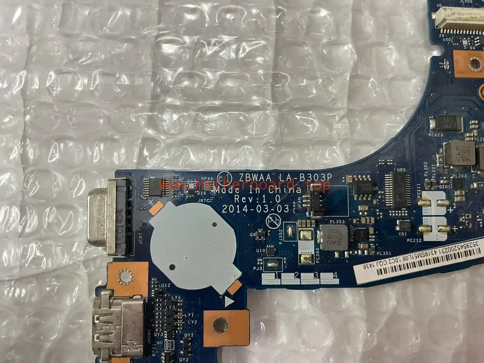 For Laptop Motherboard Toshiba ZBWAA LA-B303P K000891460 Rev 1.0 4