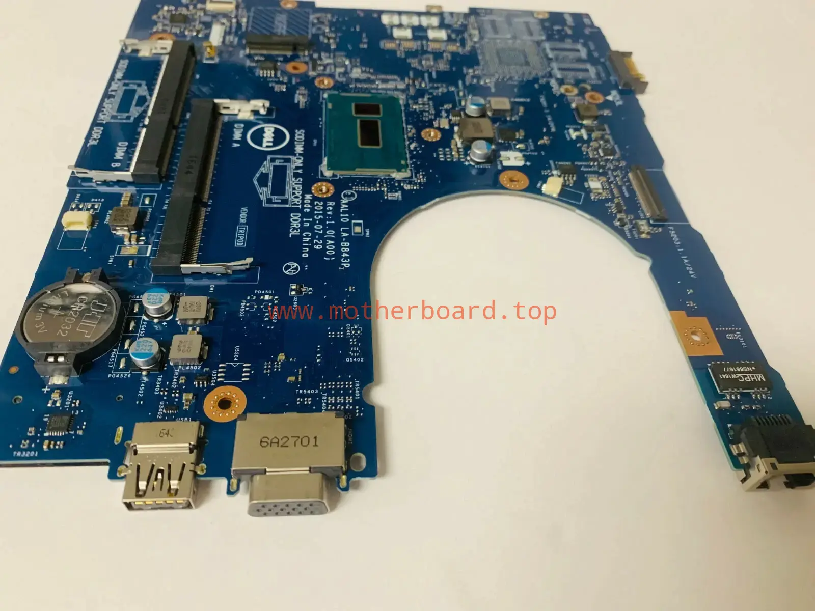 0YF2P3 YF2P3 FOR DELL Latitude 5558 Motherboard I3-5005U LA-B843P 3