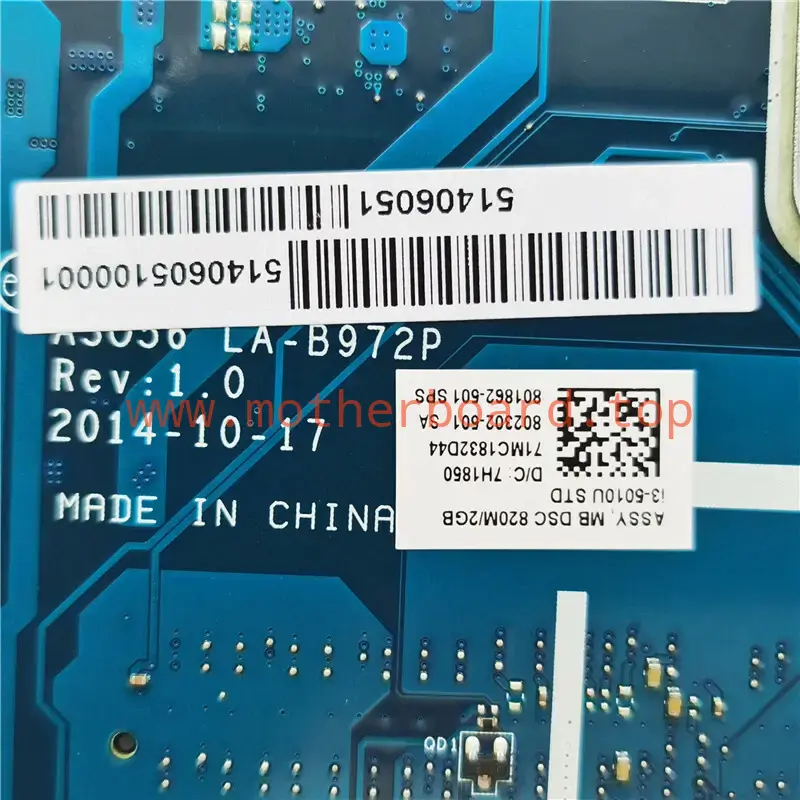 For HP 15-R tpn-c117 I3-5005U Motherboard LA-B972P 801862-601 4