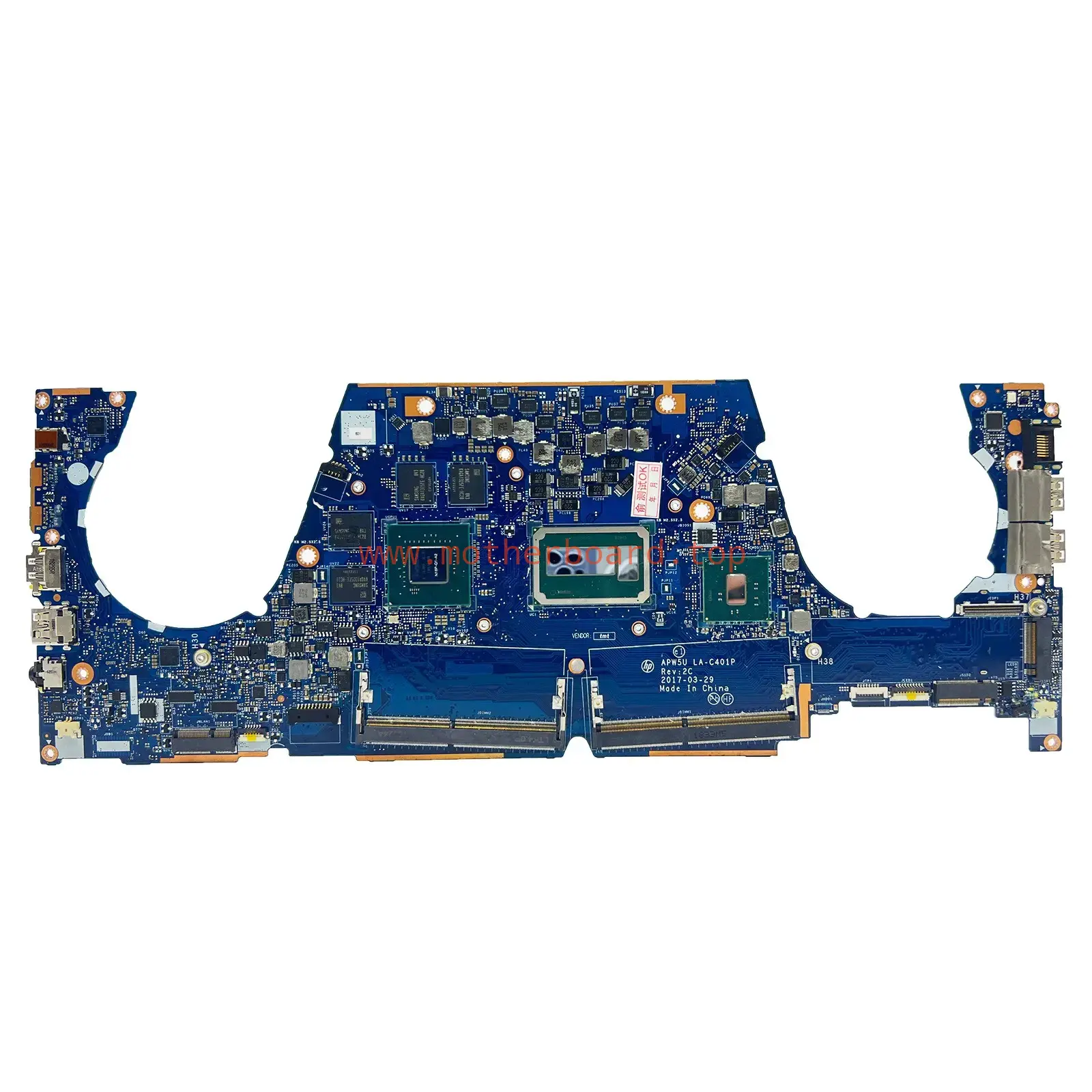 For HP ZBook Studio G3 15 G3 Laptop Motherboard LA-C401P with CPU I7-6700HQ 4
