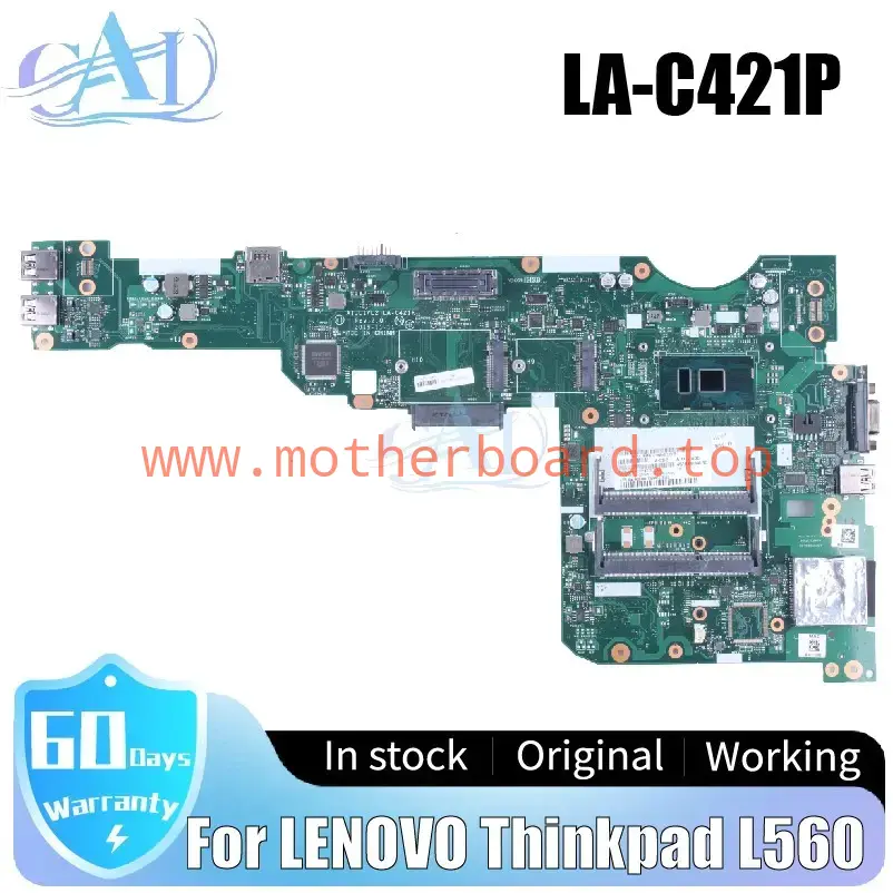 LA-C421P For LENOVO Thinkpad L560 Laptop Motherboard 01LV928 SR2EV Celeron 3855U