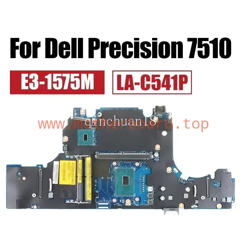 For DELL Precision 7510 Laptop Motherboard LA-C541P Notebook Mainboard 100% test