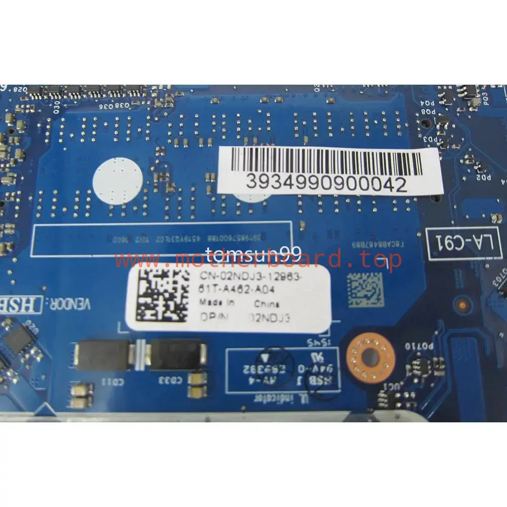 Motherboard For DELL Alienware 15 R2 17 R3 CN-0H6J09 0H6J09 LA-C911P I7-6820HK 3