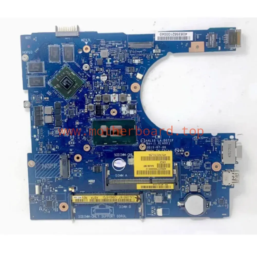 FOR DELL Vostro 3459 3559 Motherboard AAL15 LA-D071P I5-6200U 2GB CN-085Y8T