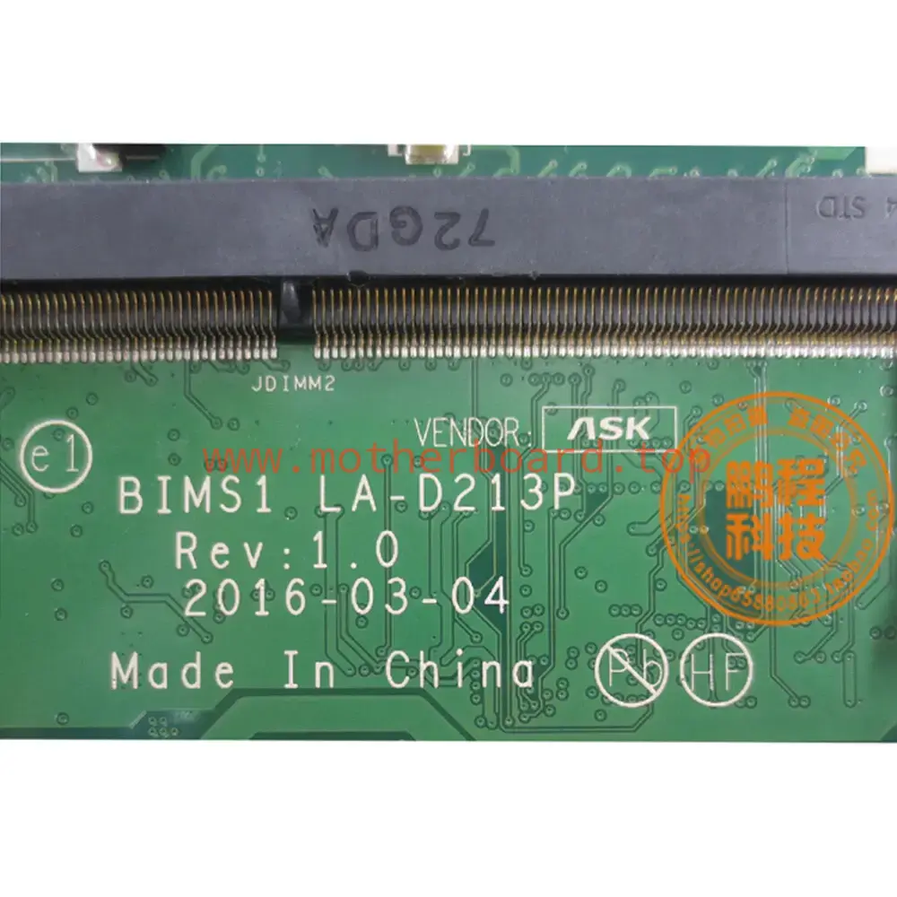 For Lenovo Thinkpad E560P i5-6300 GTX960M 2GB LA-D213P 01AW233 Motherboard 4