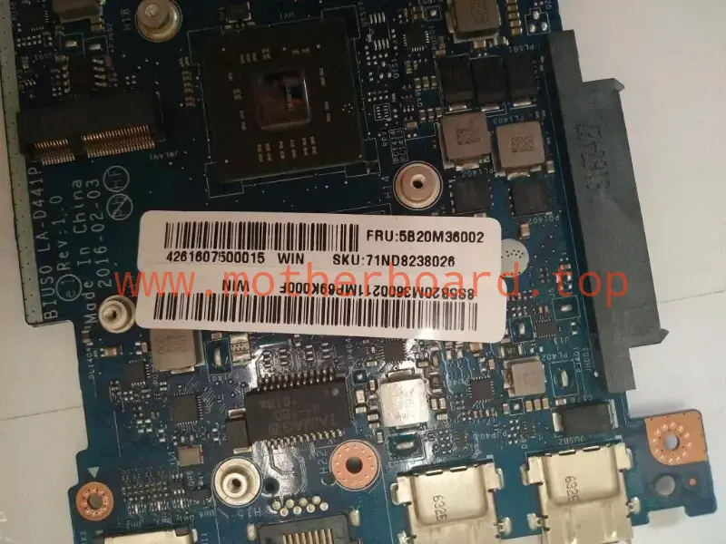 For Lenovo 510S-13IKB Motherboard LA-D441P With CPU I5-7200U 12GBL 5B20M36002 3
