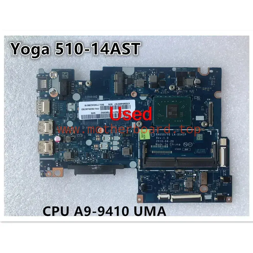 LA-D541P For Lenovo Yoga 510-14AST Motherboard CPU A9-9410 A6-9210 5B20L80783