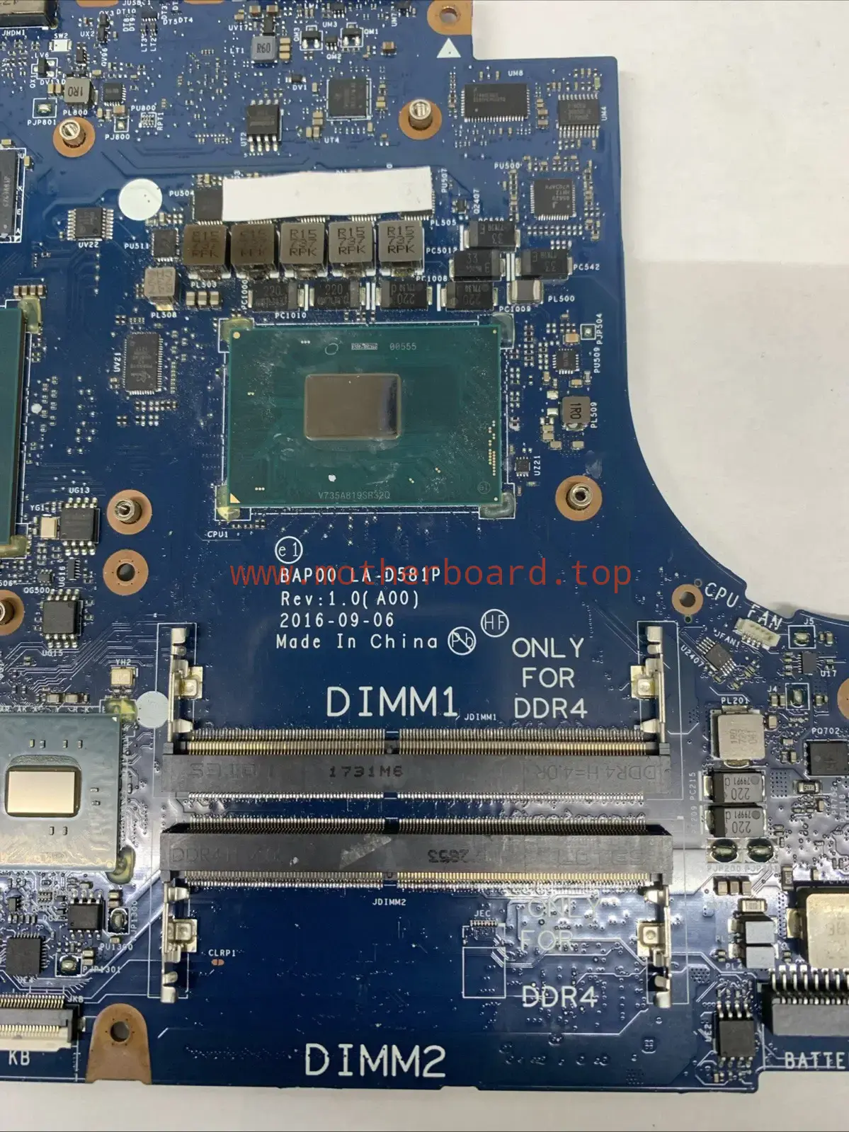 For Dell Alienware 13 R3 i7-7700HQ GTX1060 Motherboard LA-D581P GG6GW 0GG6GW 2