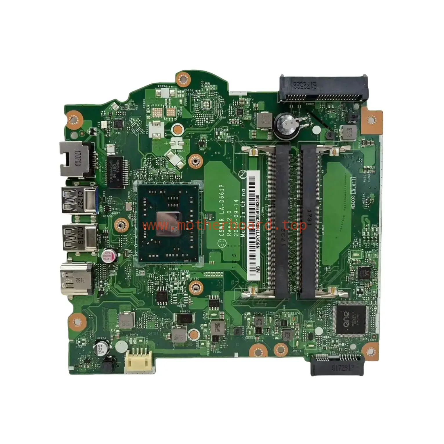 LA-D661P For Acer Aspire ES1-523 Laptop Motherboard With E1-7010 NB.GKY11.003