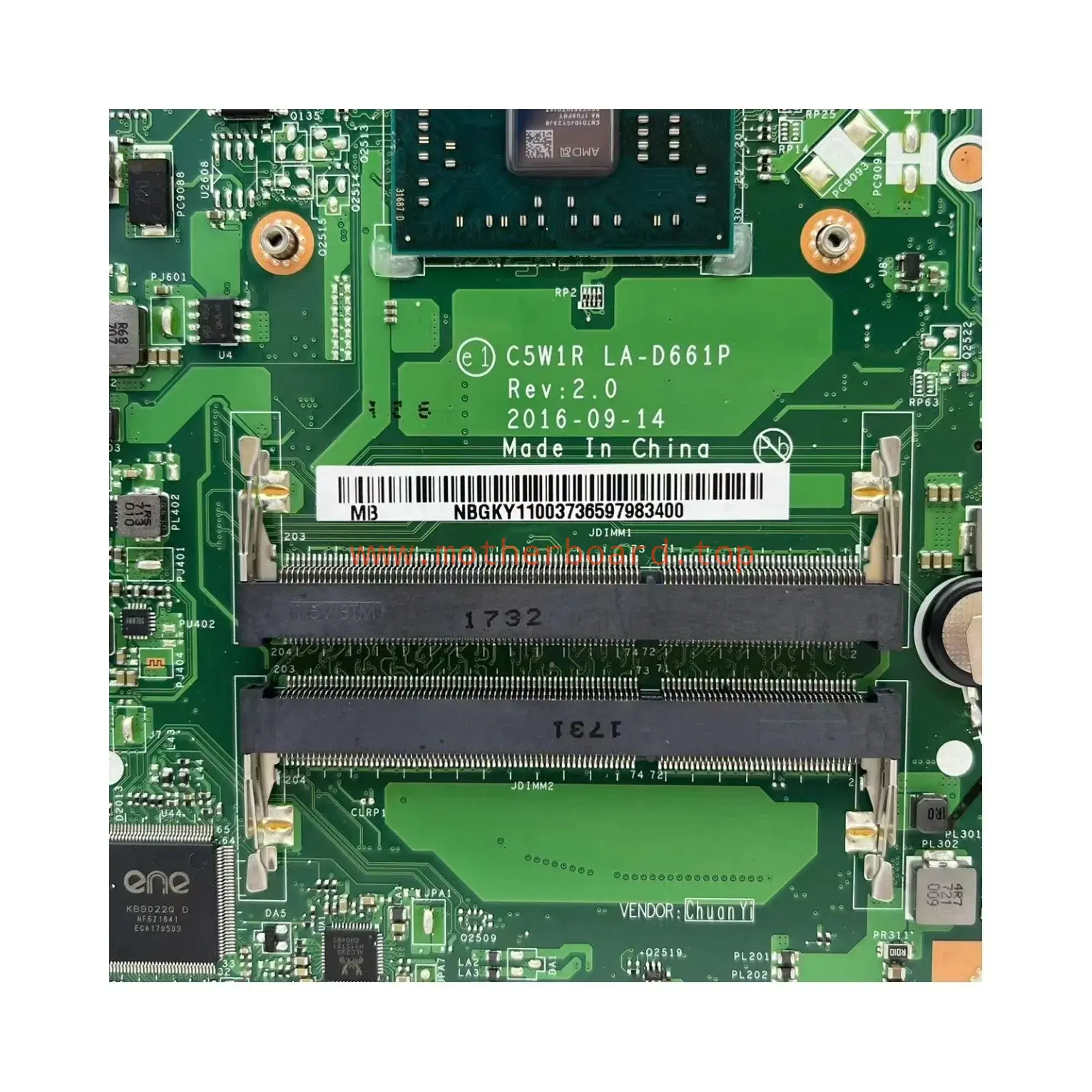LA-D661P For Acer Aspire ES1-523 Laptop Motherboard With E1-7010 NB.GKY11.003 3