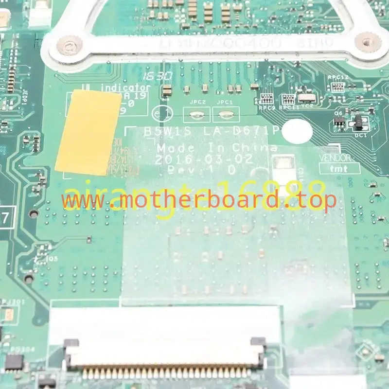 For ACER aspire ES1-572 Laptop motherboard I3-6100U CPU DDR3L B5W1S LA-D671P 4