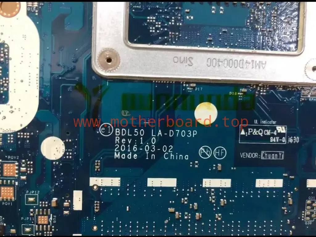 LA-D703P For HP 15-AY 15-AC 250 G5 Laptop Motherboard With I3-5005U I5-5200U 3