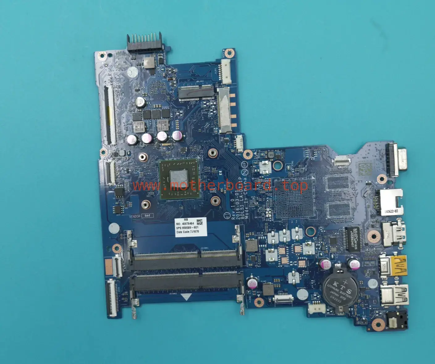 For HP Pavilion 15-BA Laptop Motherboard LA-D711P 858589-601 EM7110
